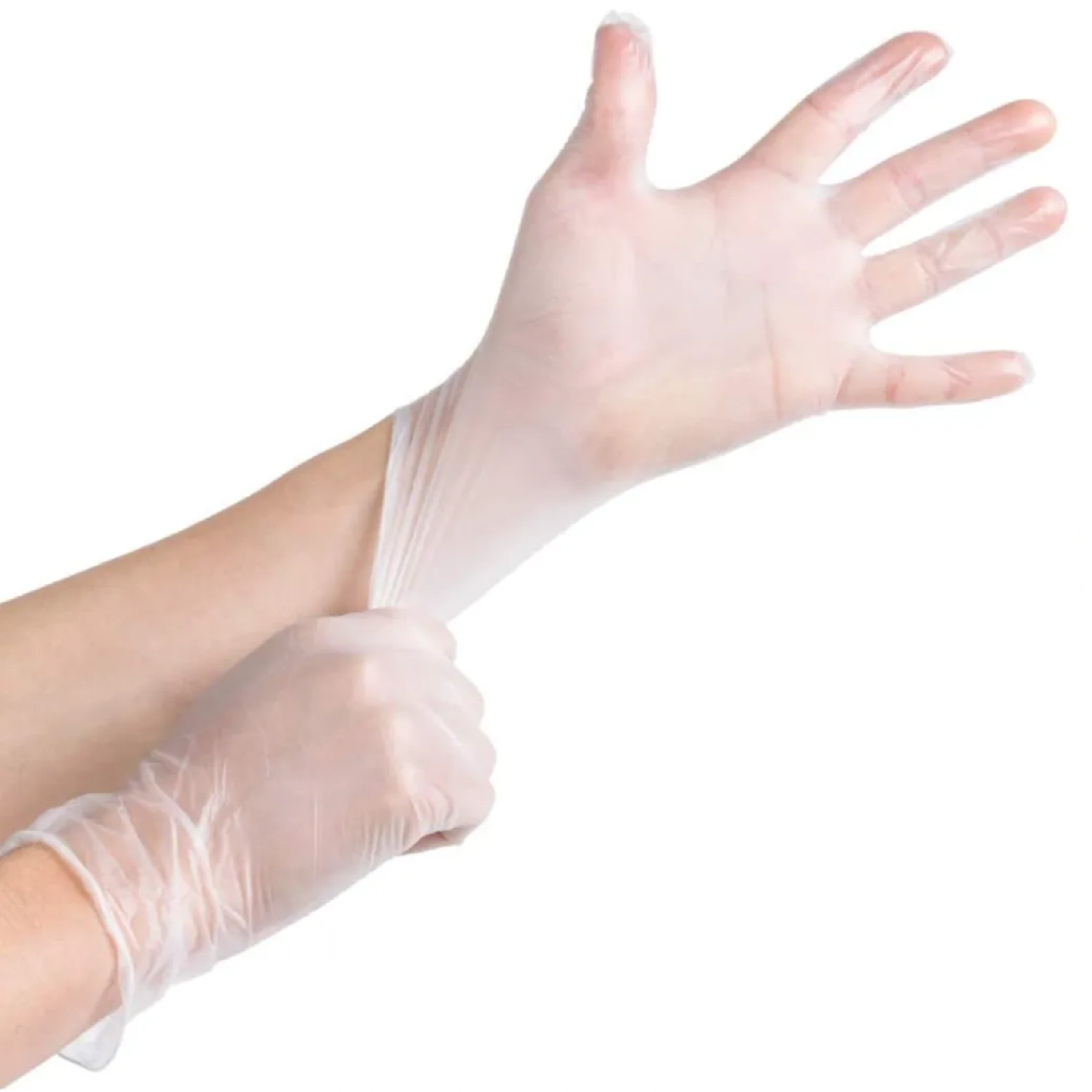 DISPOSABLE Vinyl Gloves NON-STERILE LARGE 100PC/BOX